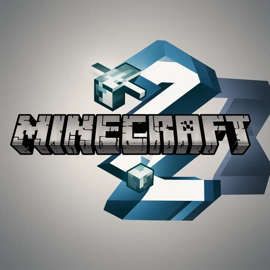 LOGO-Design-for-Minecraft-2-Bold-Text-with-Minecraft-Symbol-on-Clear-Background