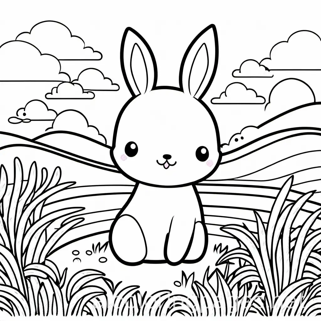 Kawaii-Rabbit-Coloring-Page-Simple-Black-and-White-Line-Art-for-Kids