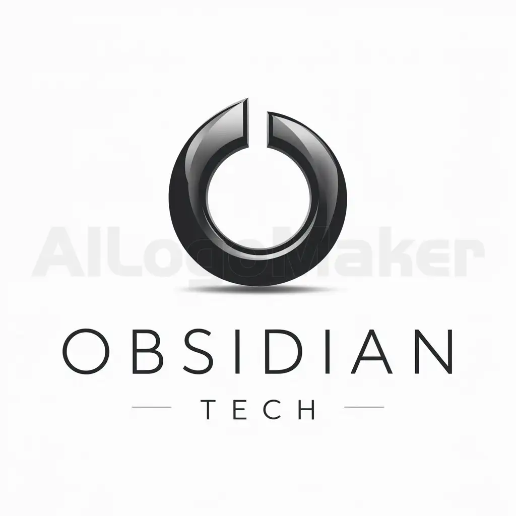 a logo design,with the text "obsidian tech", main symbol:obsidian,Minimalistic,be used in Technology industry,clear background