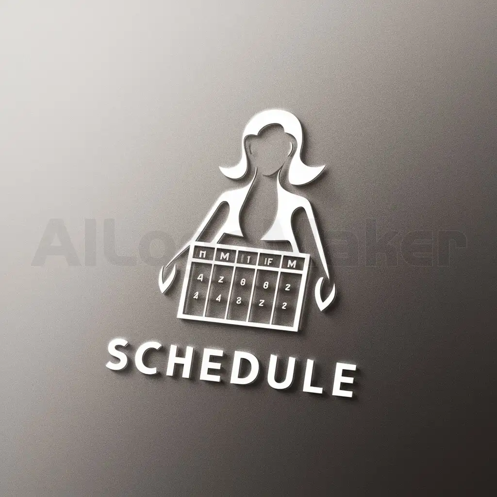 LOGO-Design-For-Female-Role-Holding-Schedule-or-Calendar-Minimalistic-Design-with-Clear-Background