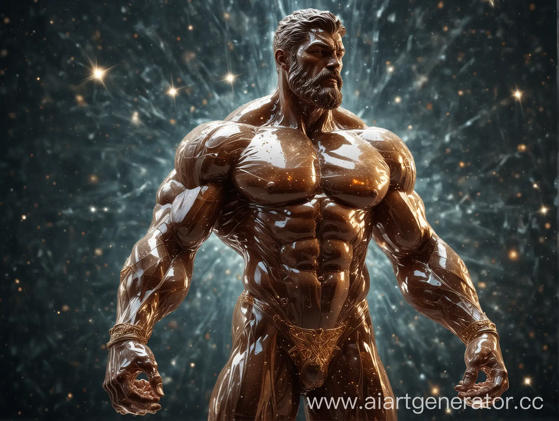 Translucent-Crystal-Bodybuilder-with-Golden-Nervous-System-in-Cosmic-Space