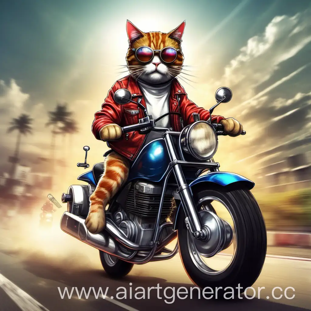 Intelligent-Cat-Riding-a-Stylish-Motorcycle-with-Glasses