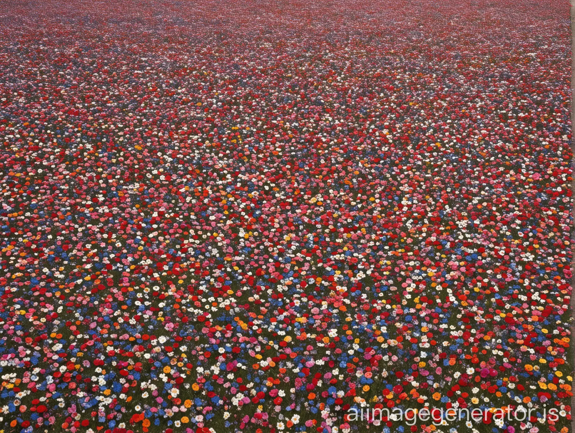 a sea of ten thousand different flowers