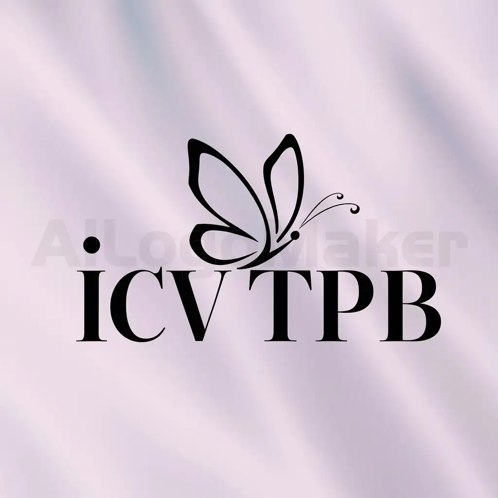 a logo design,with the text "ICV TPB", main symbol:butterfly,Moderate,clear background