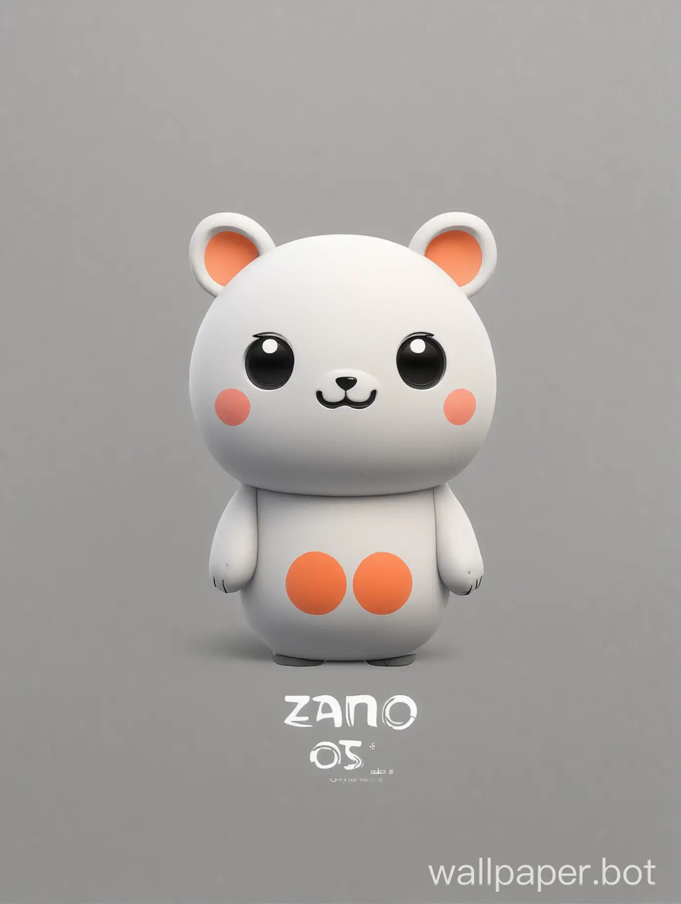  "Zano OS" simple minimal design, with a cute tech animal logo (the input is in English, so the output must be identical to the input)