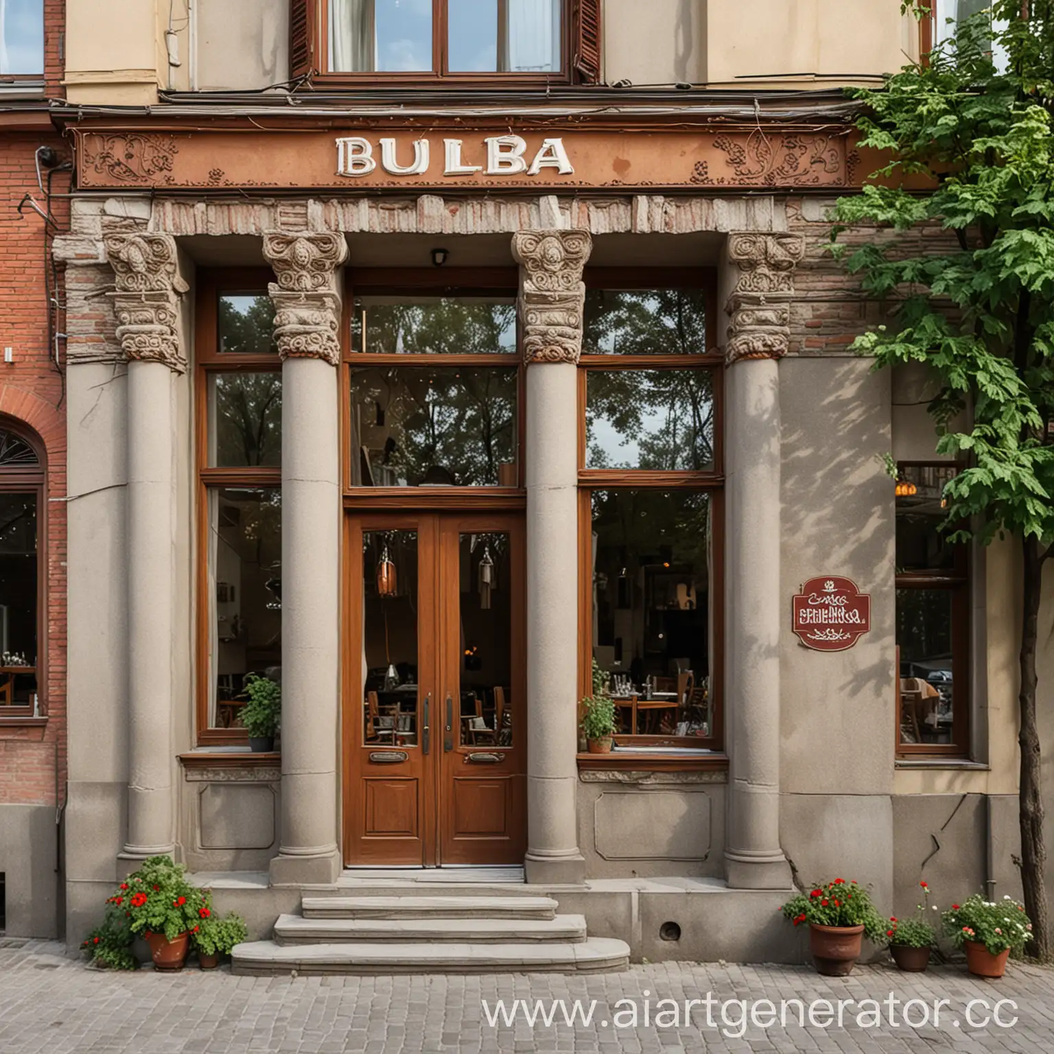 Ресторан славянской кухни "Бульба", вид снаружи