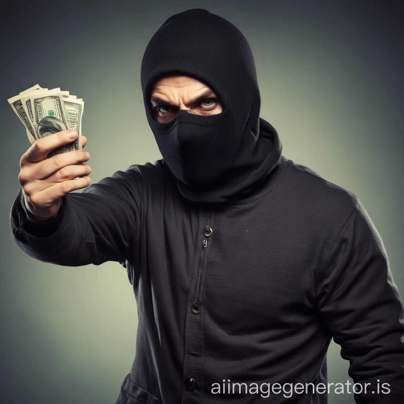 Robber 1: Hand over the cash, and nobody gets hurt!
