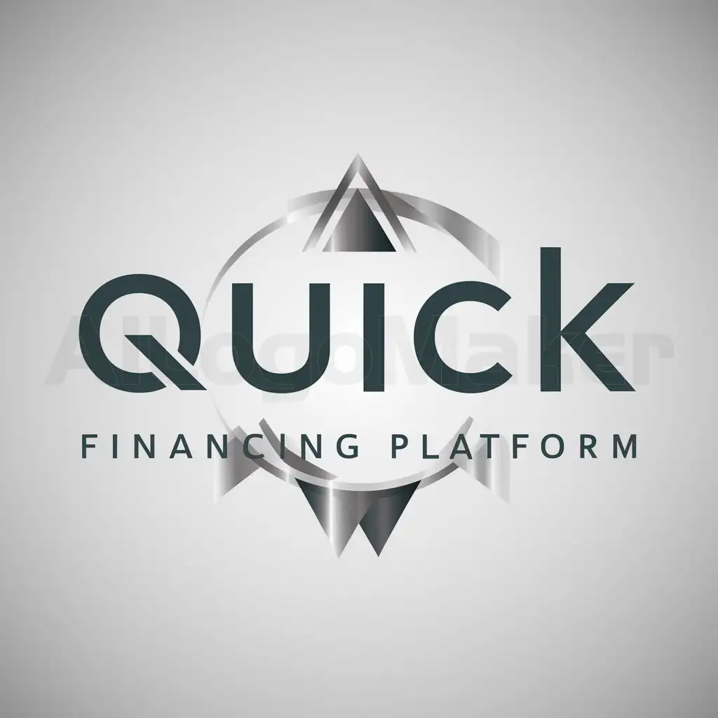 a logo design,with the text "Quick Financing Platform", main symbol:Circle, triangle,Moderate,clear background