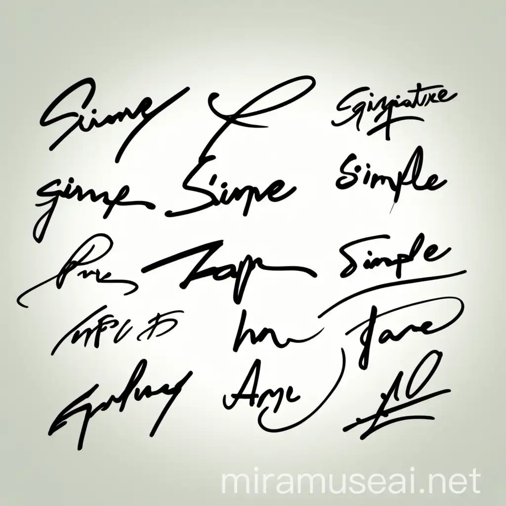 signature  , simple , sketch style