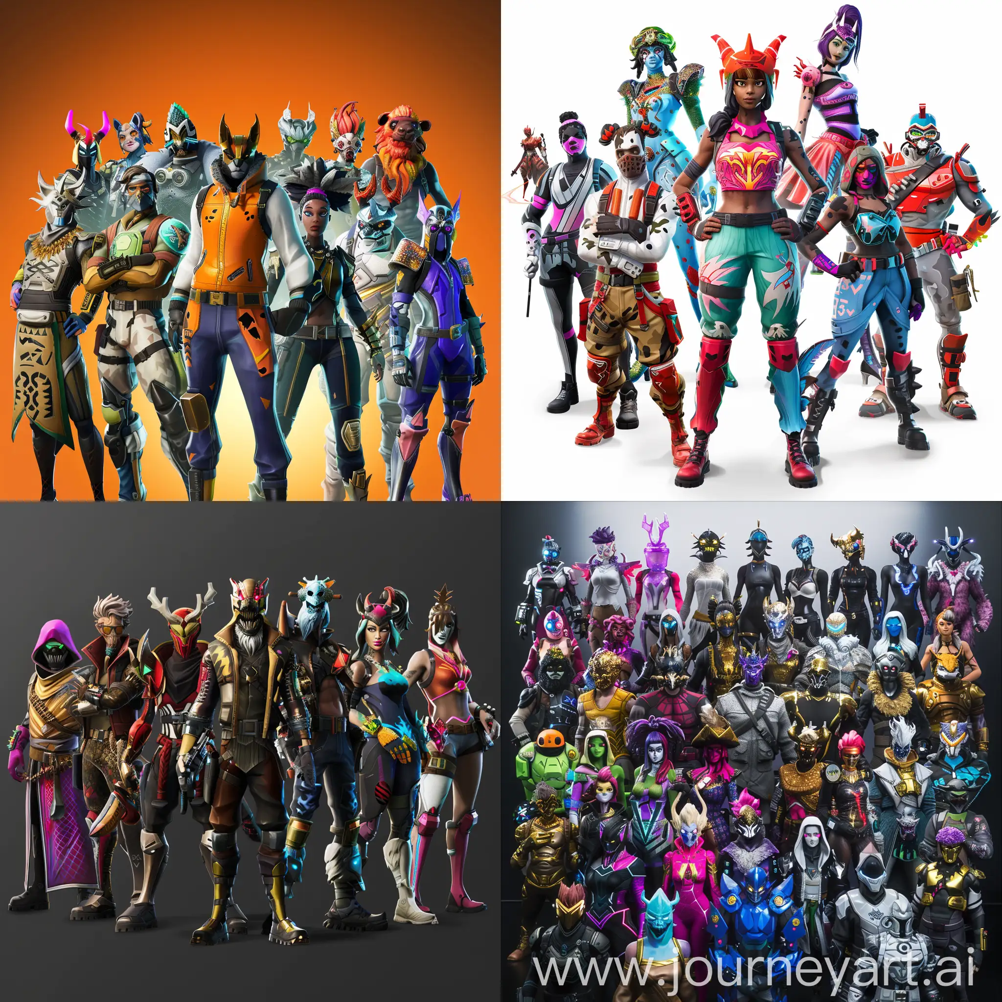 Fortnite-All-Cosmetic-Skins-Characters-Gathering-in-Vibrant-Display