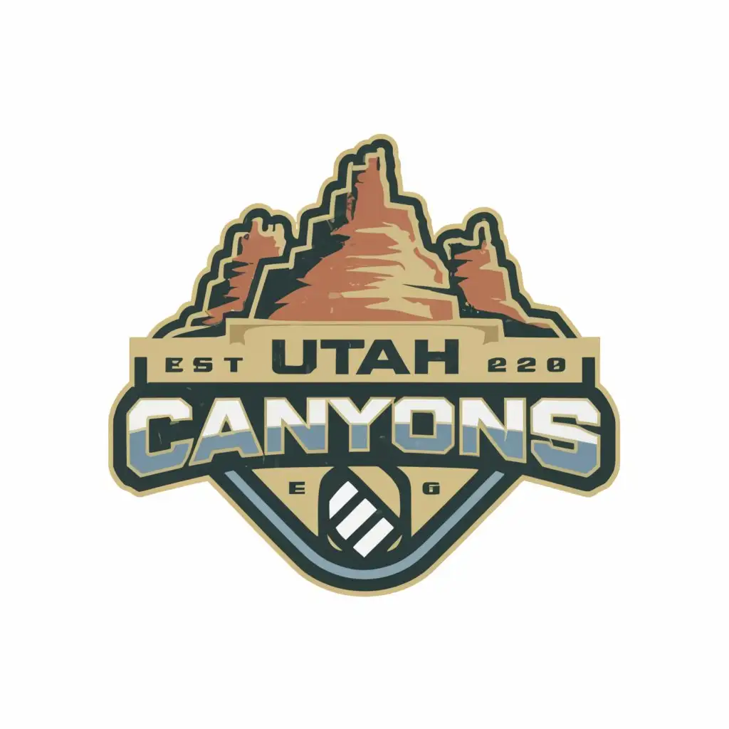 a logo design,with the text 'Utah Canyons', main symbol:Utah Canyons hockey team logo with,Moderate, be used in Sports Fitness industry, clear background