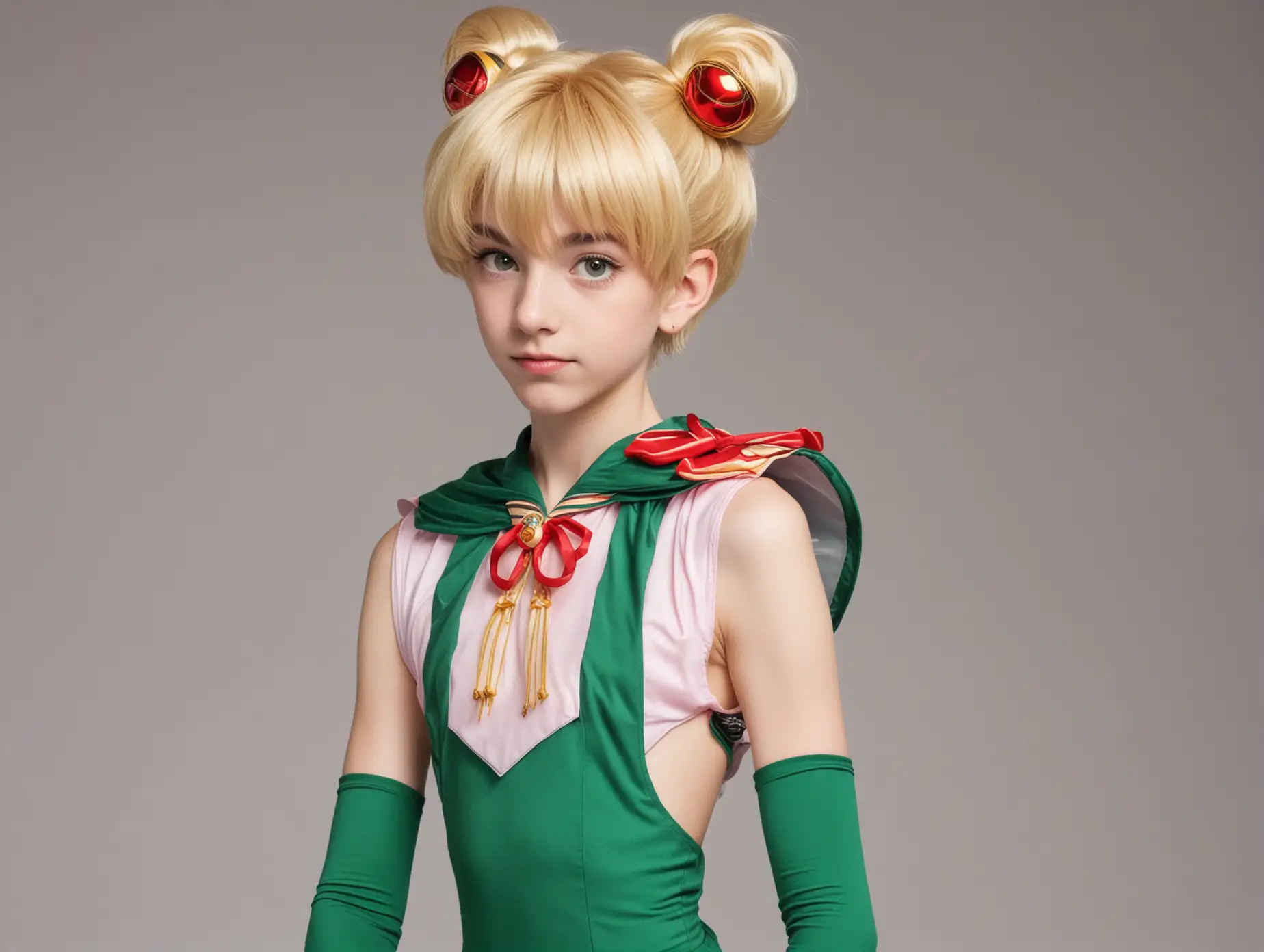 Slim-Blond-Boy-Cosplaying-Sailor-Moon-in-Green-Costume