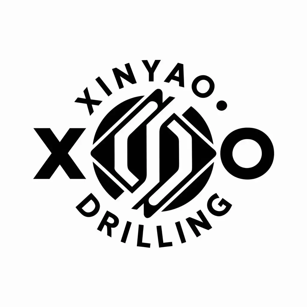 a logo design,with the text "Xinyao drilling", main symbol:LOOG,complex,be used in Construction industry,clear background