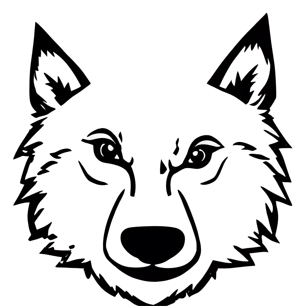 head wolf black icon