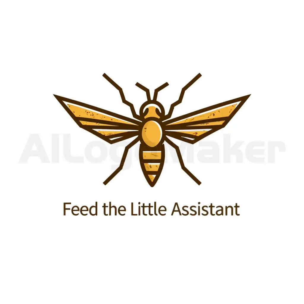 a logo design,with the text "Feed the little assistant", main symbol:Wasp,complex,be used in Technology industry,clear background