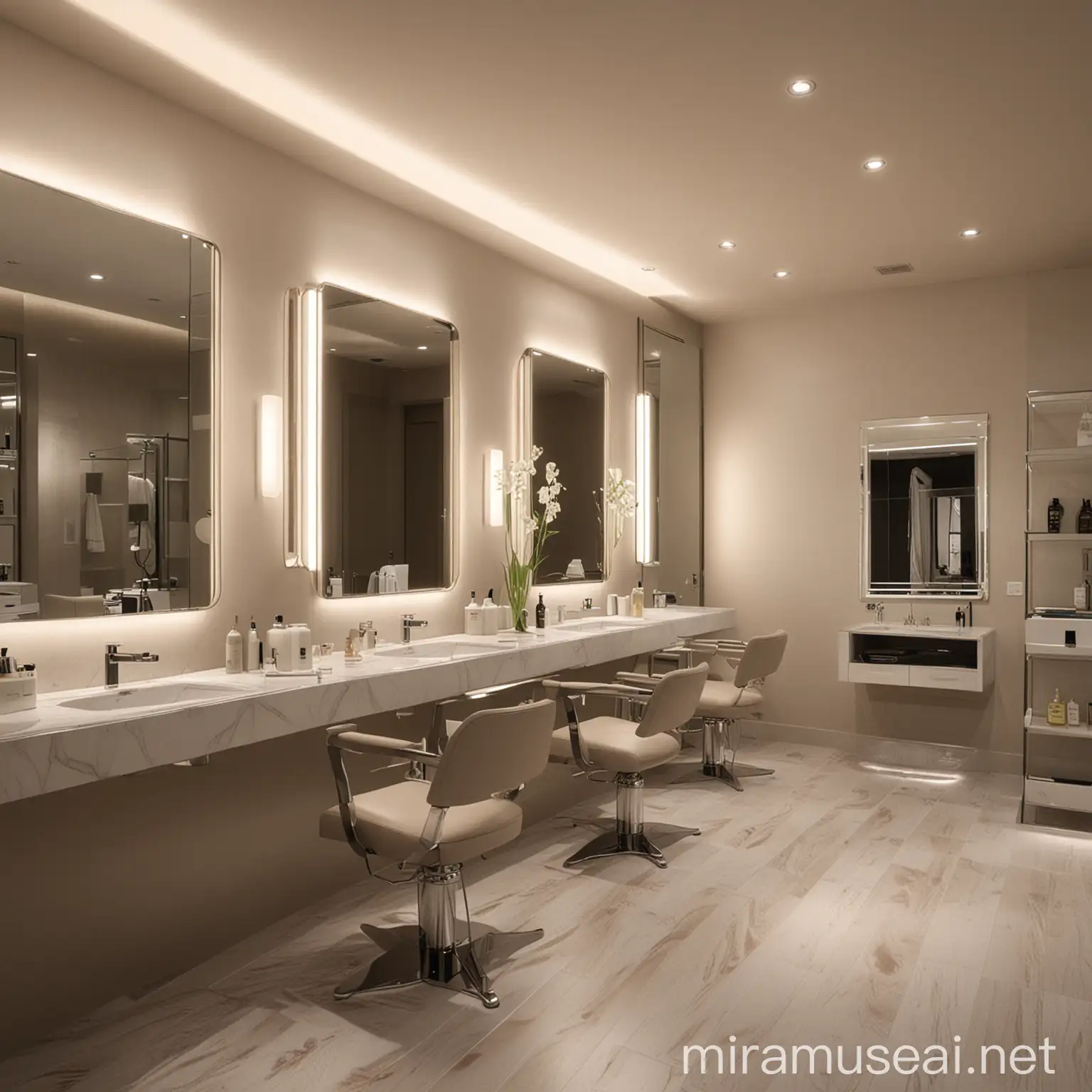 Contemporary Beauty Salon Serene Modern Elegance in 1000 Sqft