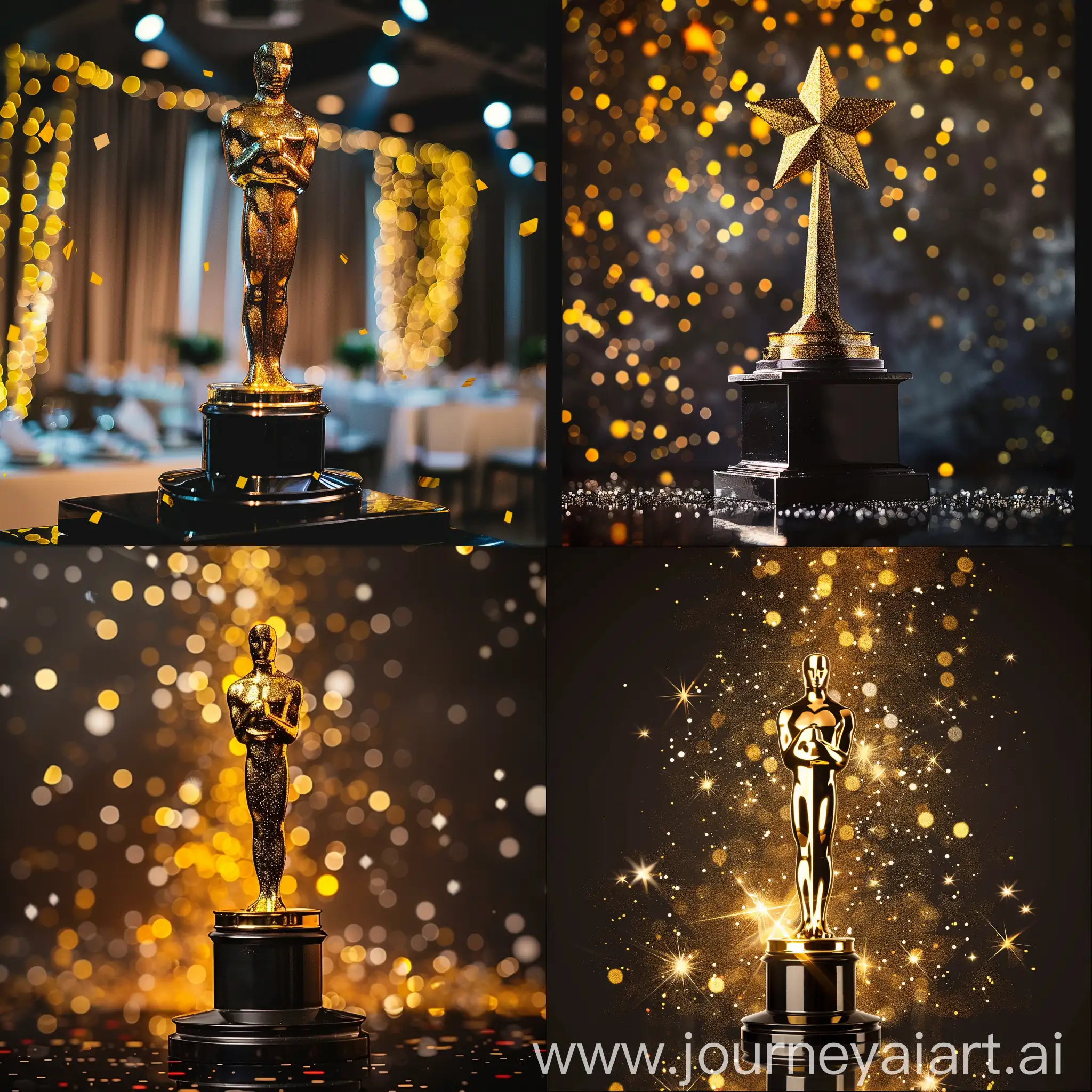 Stellar golden and black for award ceremony