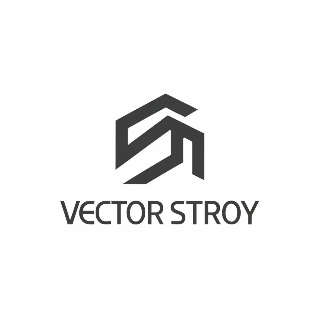 a logo design,with the text "Vector Stroy", main symbol:house,Minimalistic,be used in Construction industry,clear background