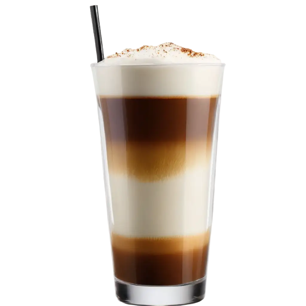 Latte coffee glass