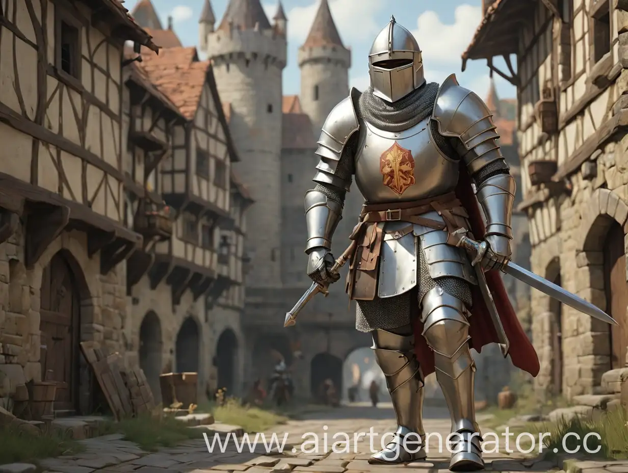 Knight-on-the-Edge-in-a-Medieval-Gaming-World