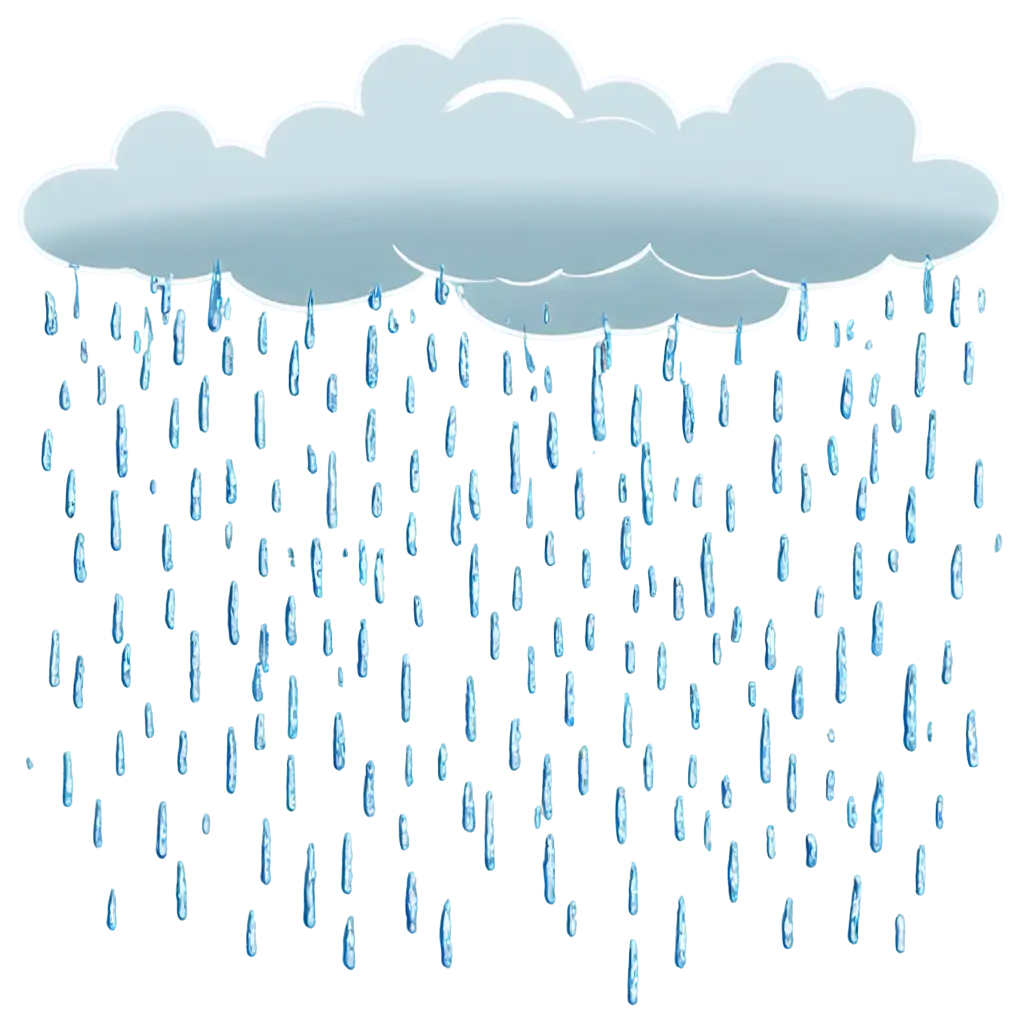 Vibrant-Cartoon-PNG-Playful-Clouds-Showering-Rain-Ideal-for-Childrens-Book-Illustrations