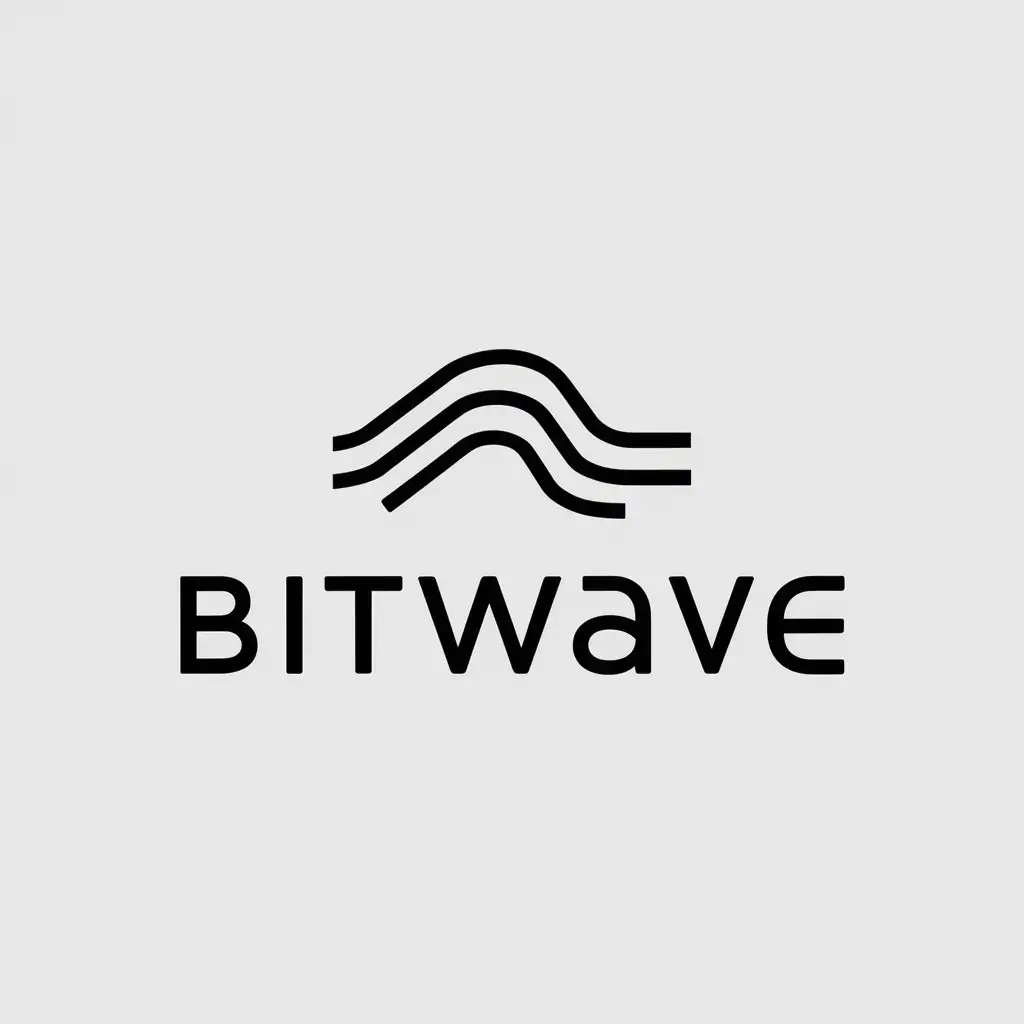 a logo design,with the text "BitWave", main symbol:cryptocurrency,Minimalistic,be used in Finance industry,clear background