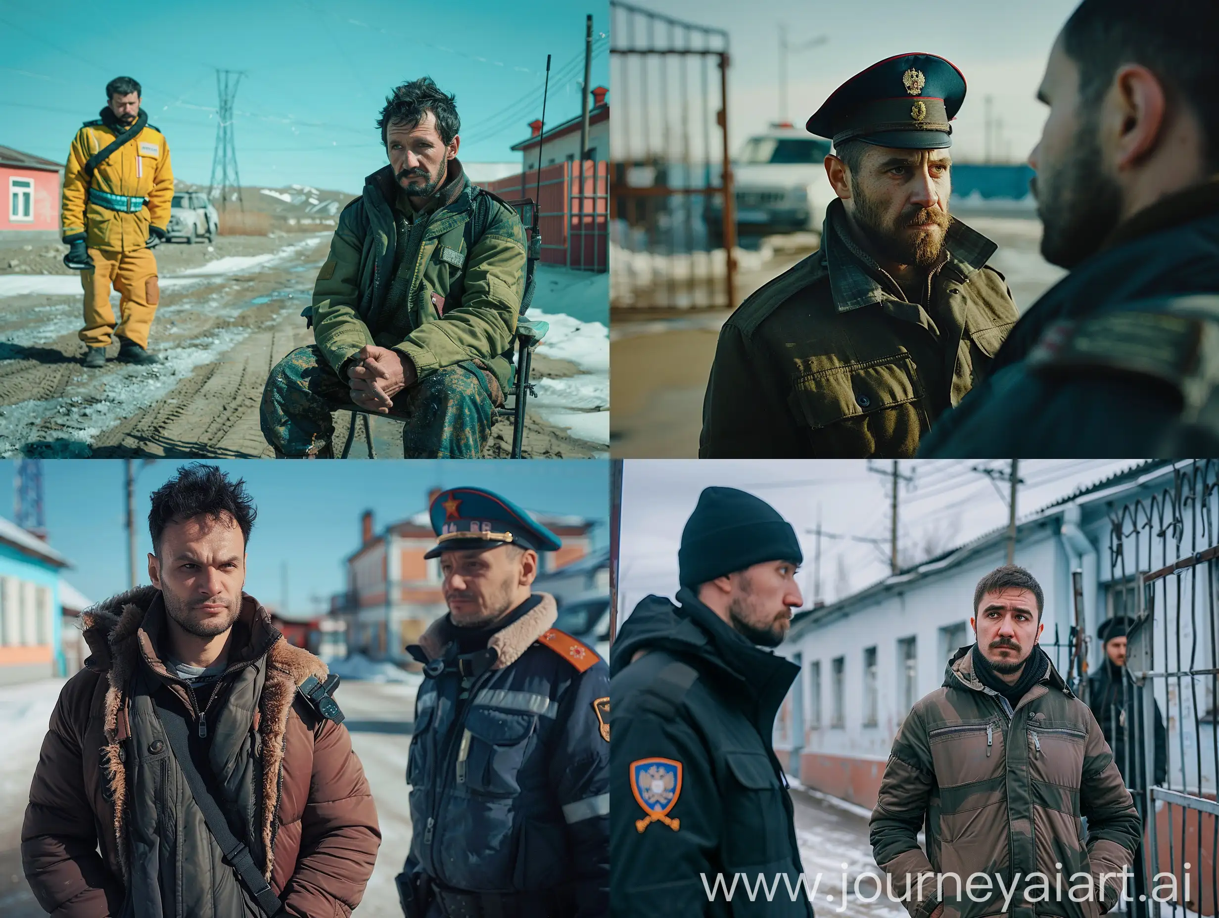 A spanish man visiting Barnaul, in Siberia and is detained by a harsh russian policeman for no reason, desperate, wants to explain, but in vain
