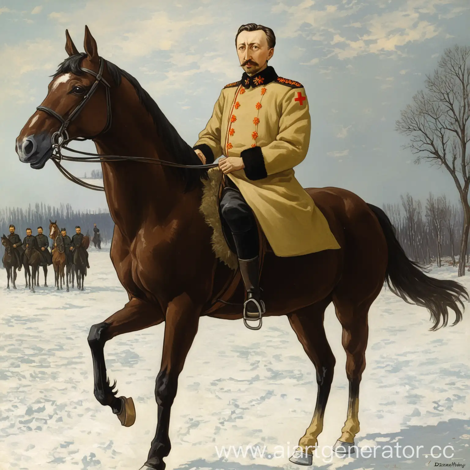 Felix-Dzerzhinsky-Riding-Horse-Monument-in-Dramatic-Light