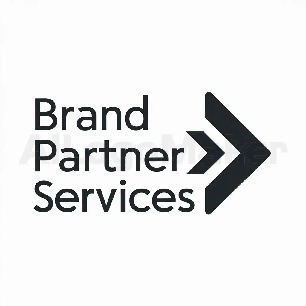 a logo design,with the text "brand parner services", main symbol:flechas,Moderate,be used in Others industry,clear background