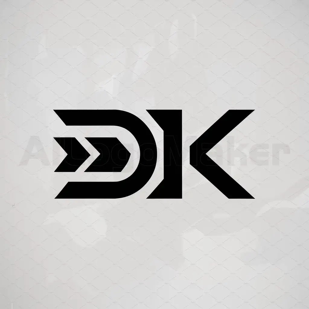 a logo design,with the text "DK", main symbol:DK,Minimalistic,be used in Sports Fitness industry,clear background