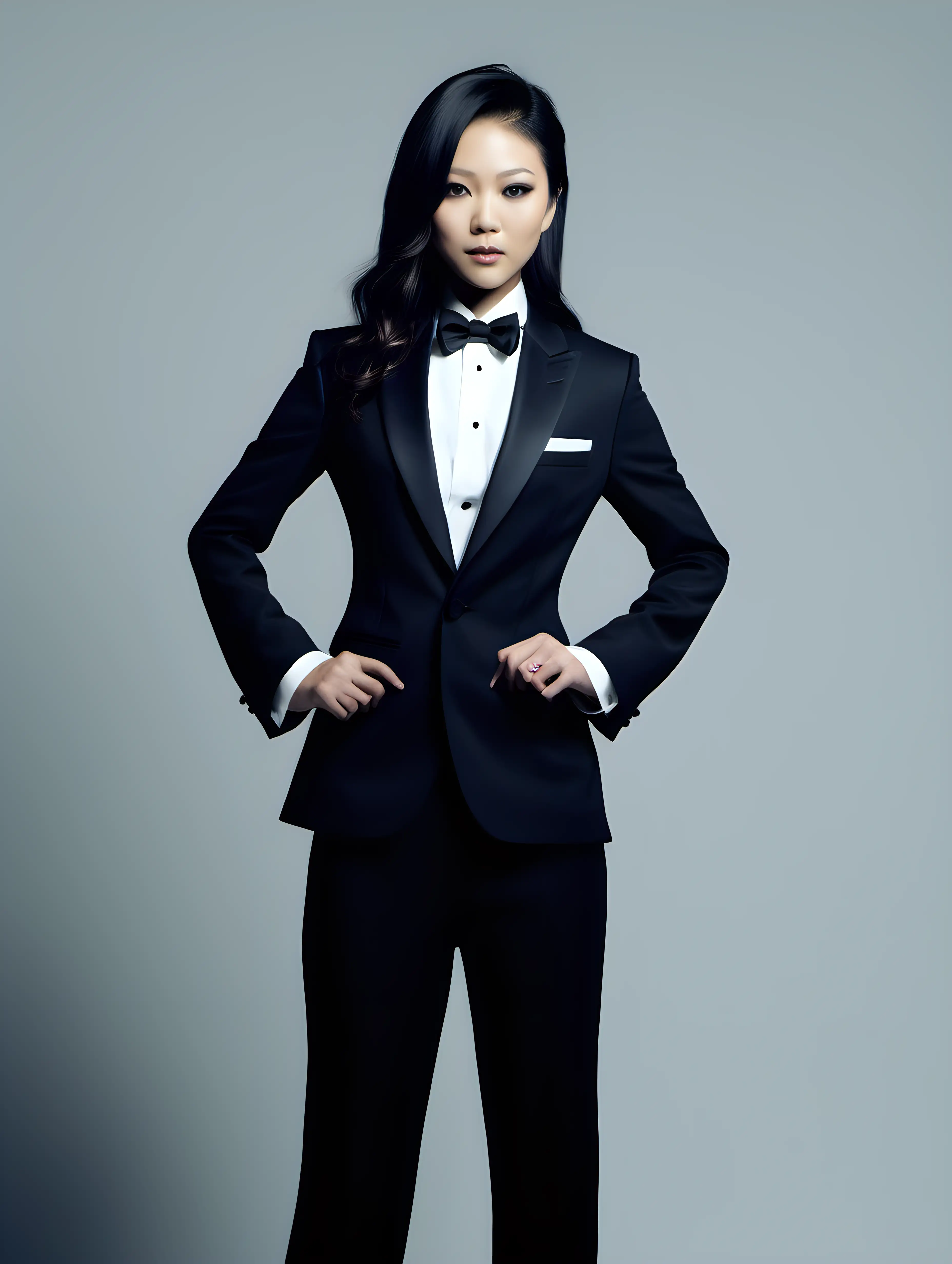 Stephanie-Hsu-in-Elegant-Tuxedo-Attire