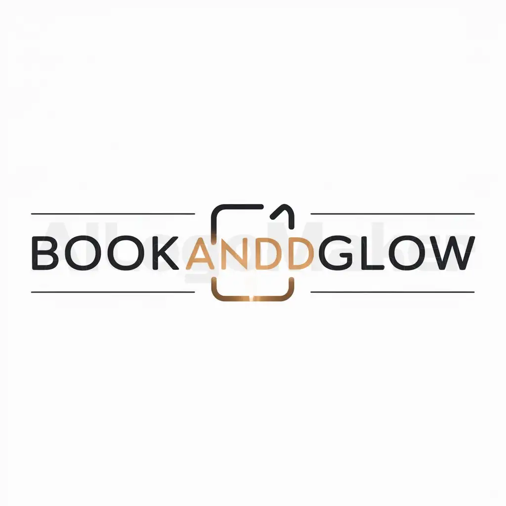 a logo design,with the text "BookAndGlow", main symbol:check-in,Moderate,be used in Réservation industry,clear background