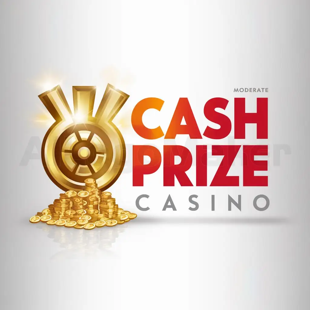 a logo design,with the text "Cash Prize Casino", main symbol:Jackpot casino,Moderate,be used in Entertainment industry,clear background