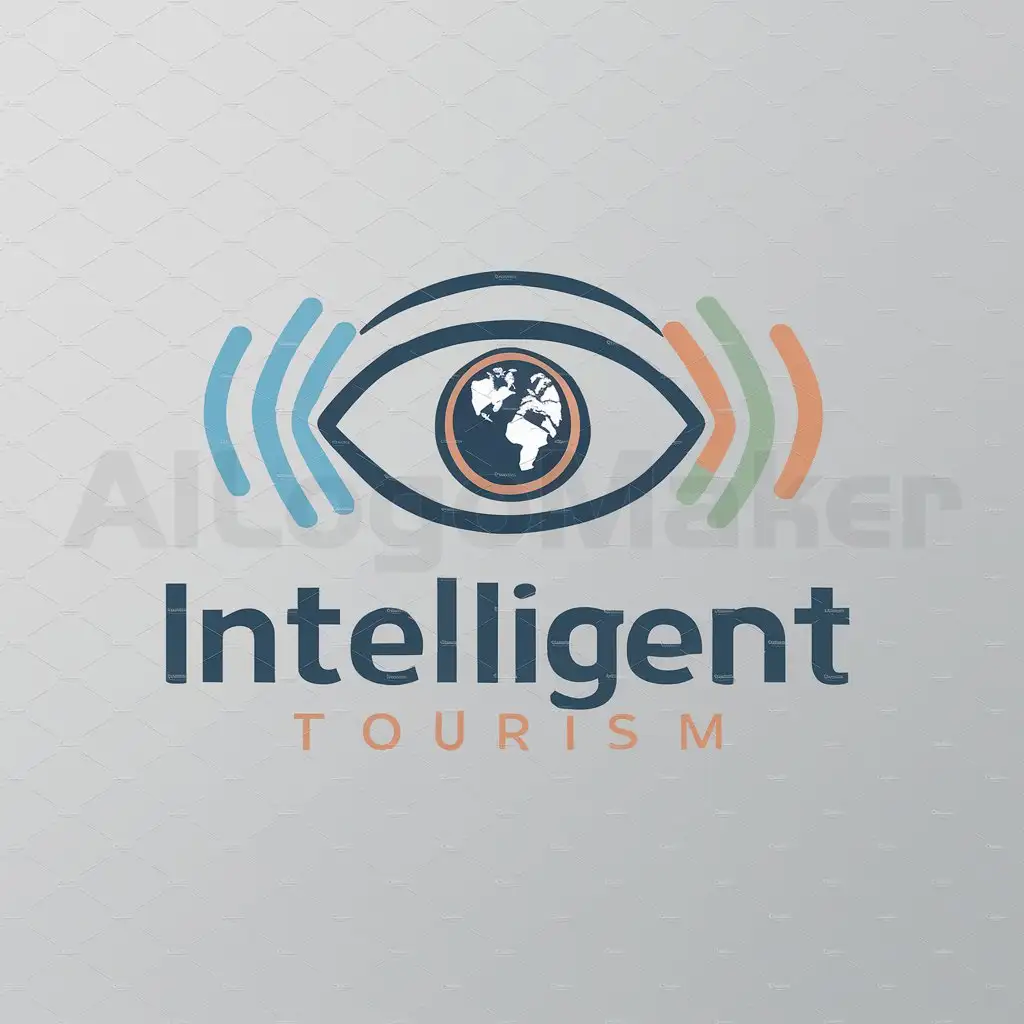 a logo design,with the text "intelligent tourism", main symbol:Intelligent, internet, travel, colorful,Moderate,be used in Internet industry,clear background