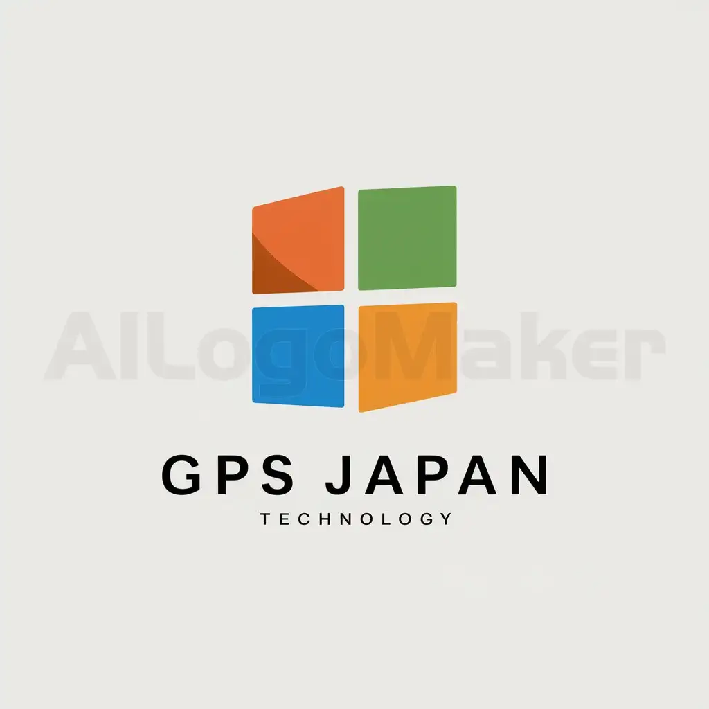 a logo design,with the text "GPS Japan", main symbol:Microsoft,Moderate,be used in Technology industry,clear background