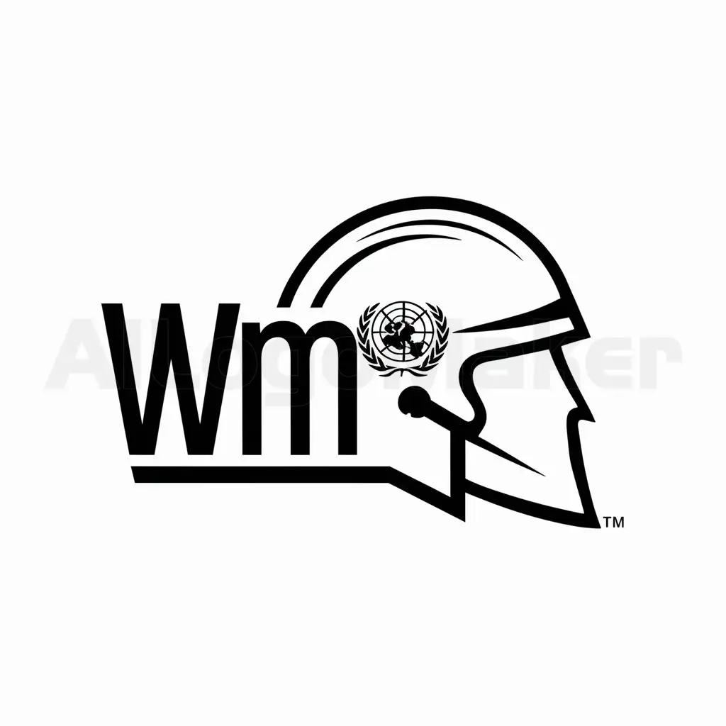 LOGO Design For WM United Nations Peacekeeper Helmet with Inscription ...