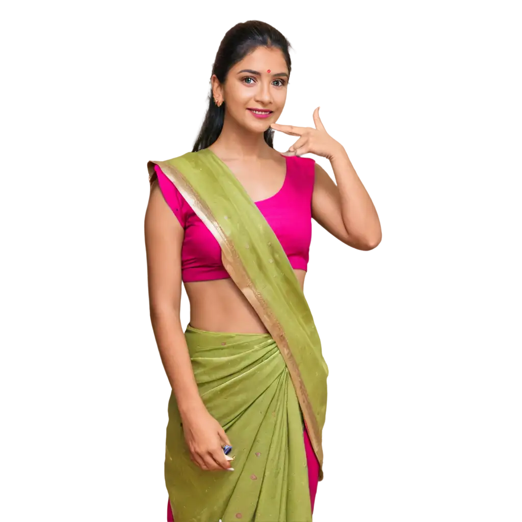 Exquisite-Lady-in-Saree-Stunning-PNG-Image-for-Online-Fashion-Blogs-Websites