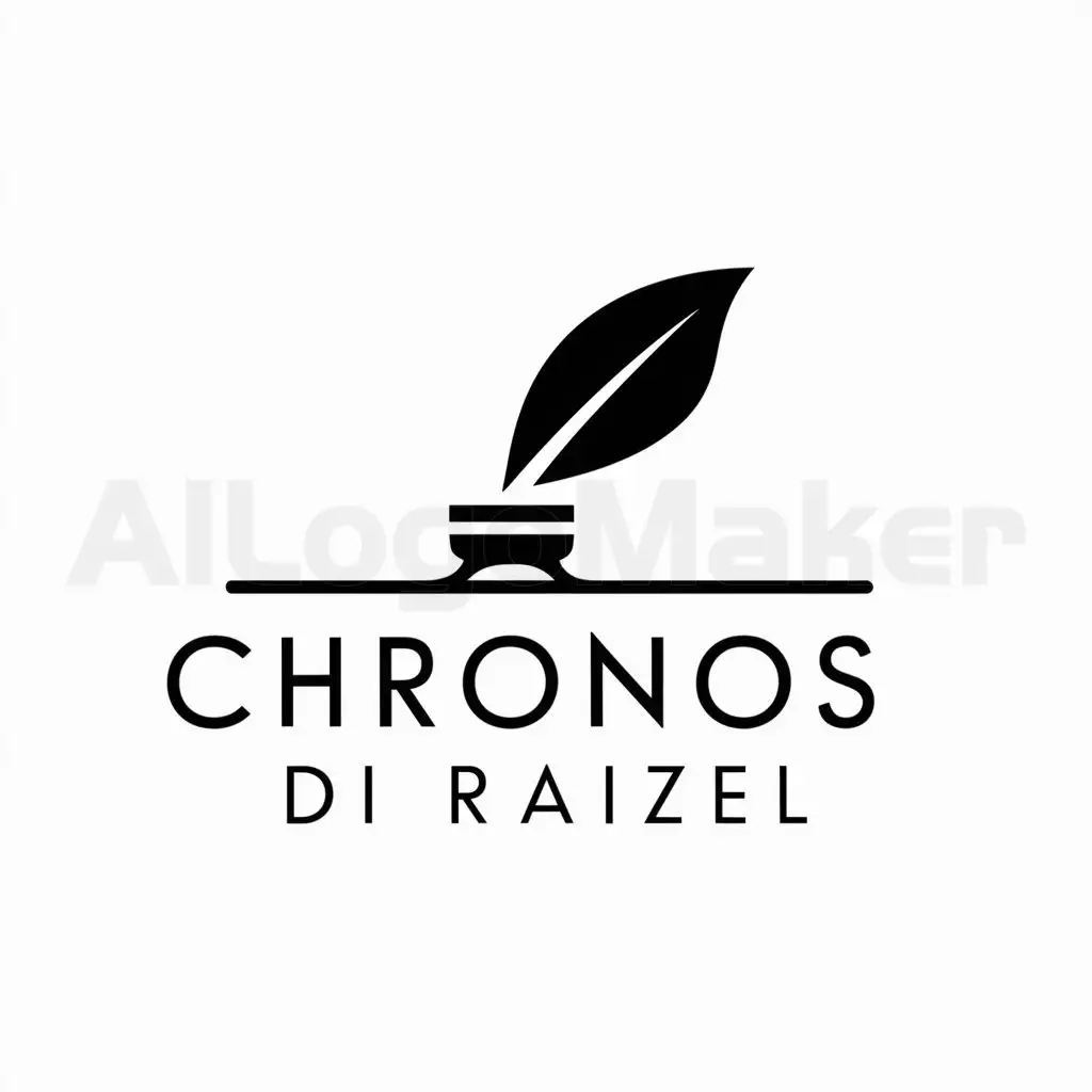 a logo design,with the text "Chronos Di Raizel", main symbol:Poetry,Minimalistic,be used in Entertainment industry,clear background