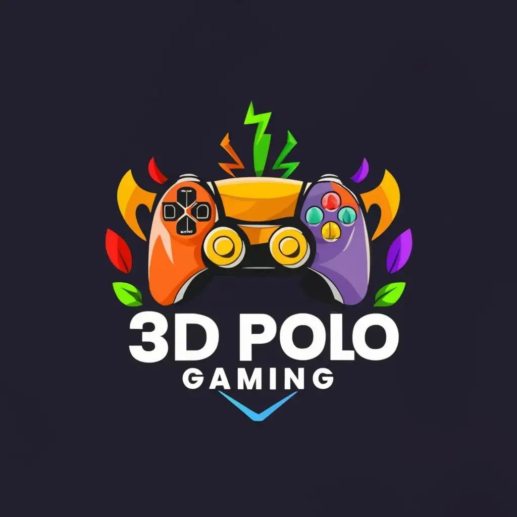 a logo design,with the text "3d polo gaming", main symbol:gaming,complex,be used in Entertainment industry,clear background