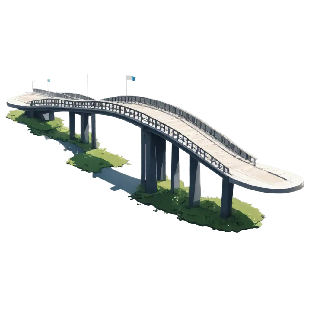Futuristic-Isometric-Pen-and-Ink-Bridge-PNG-Explore-the-Dynamic-Fusion-of-Traditional-and-Contemporary-Design