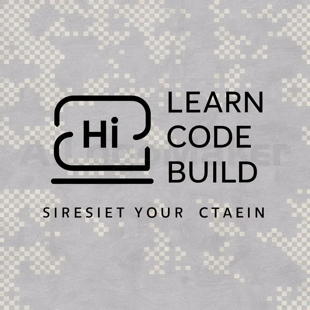 a logo design,with the text "Learn Code Build", main symbol:hi world,Moderate,clear background