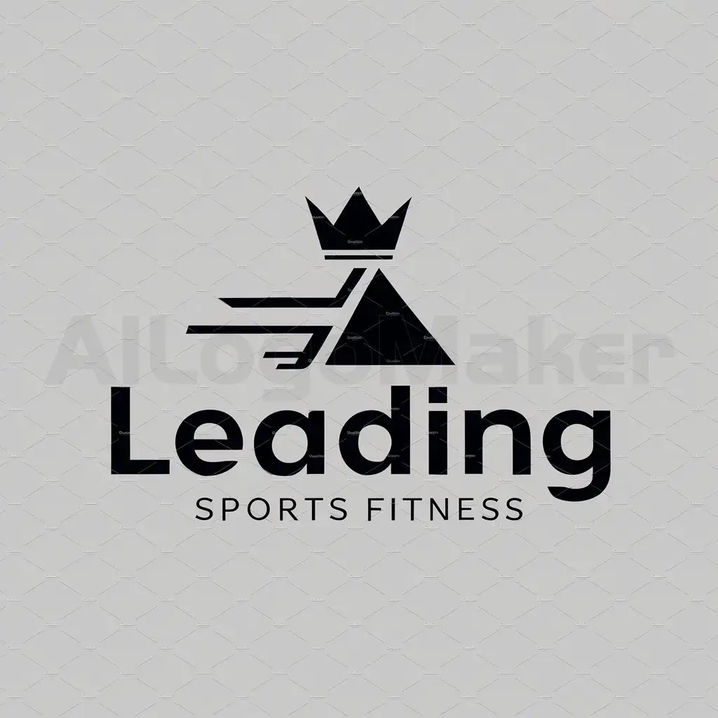 a logo design,with the text "leading a sports team", main symbol:Crown, track, triangle,Moderate,be used in Sports Fitness industry,clear background