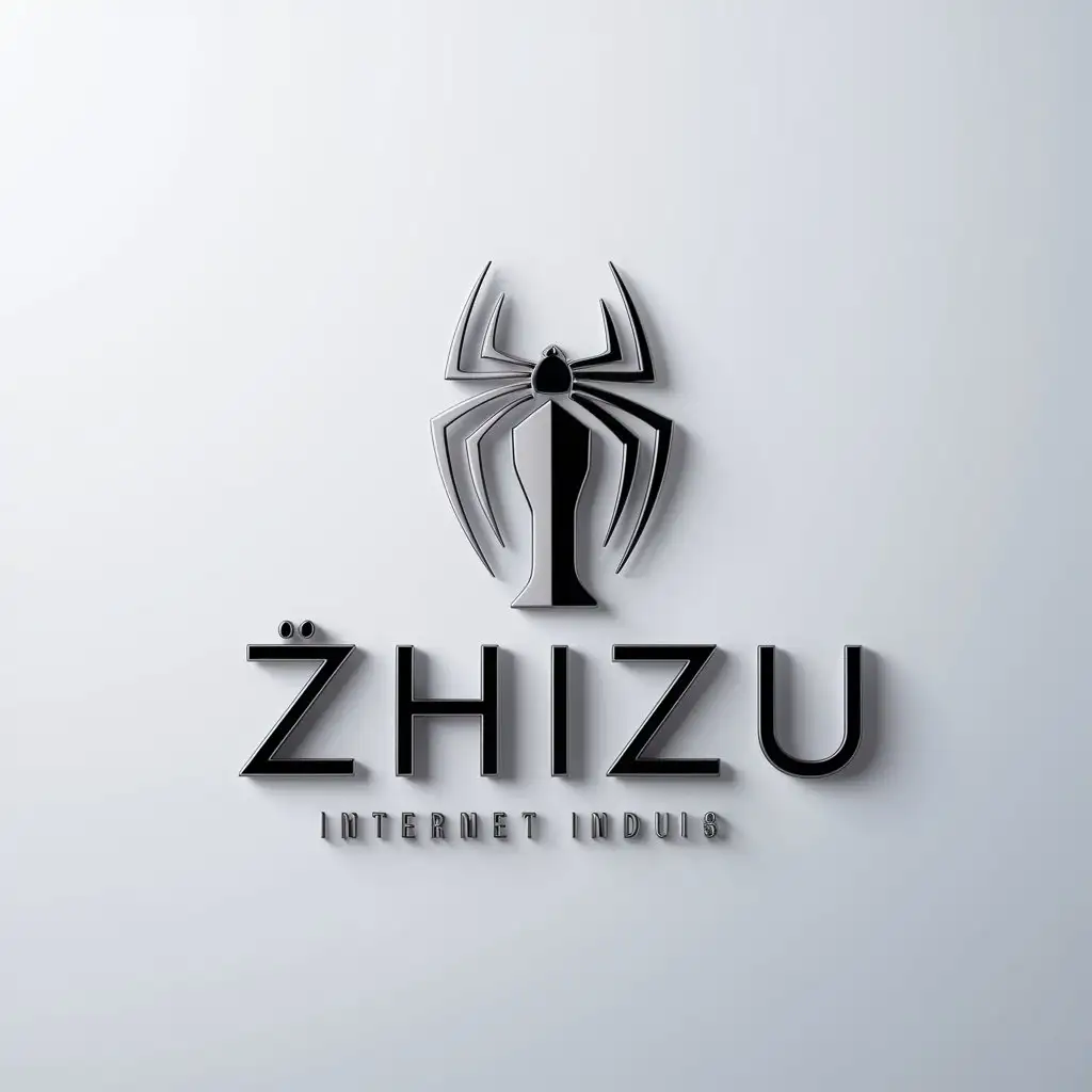 a logo design,with the text "zhizu", main symbol:spider, high tower,Minimalistic,be used in Internet industry,clear background