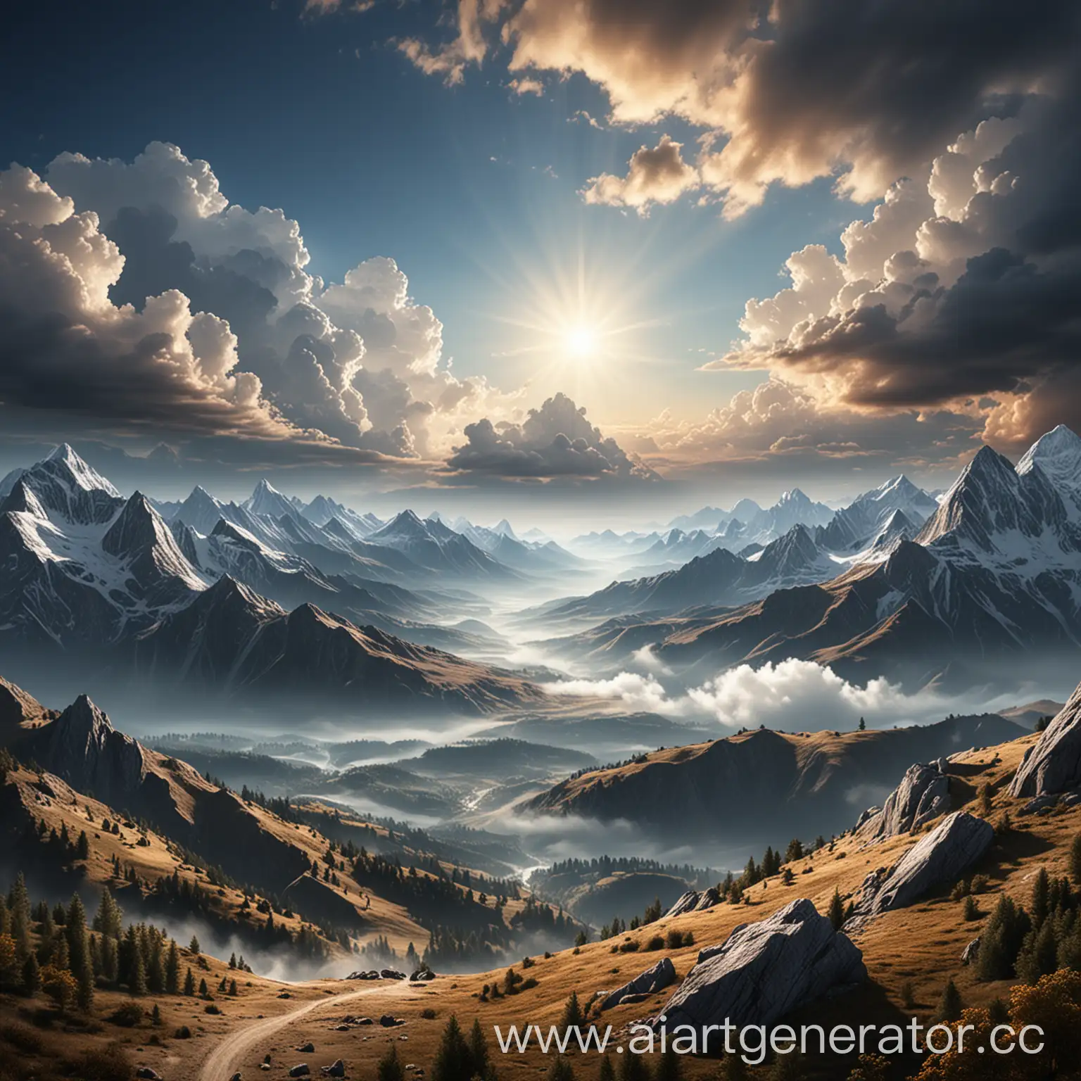 Scenic-Mountain-Landscape-with-Dramatic-Sky
