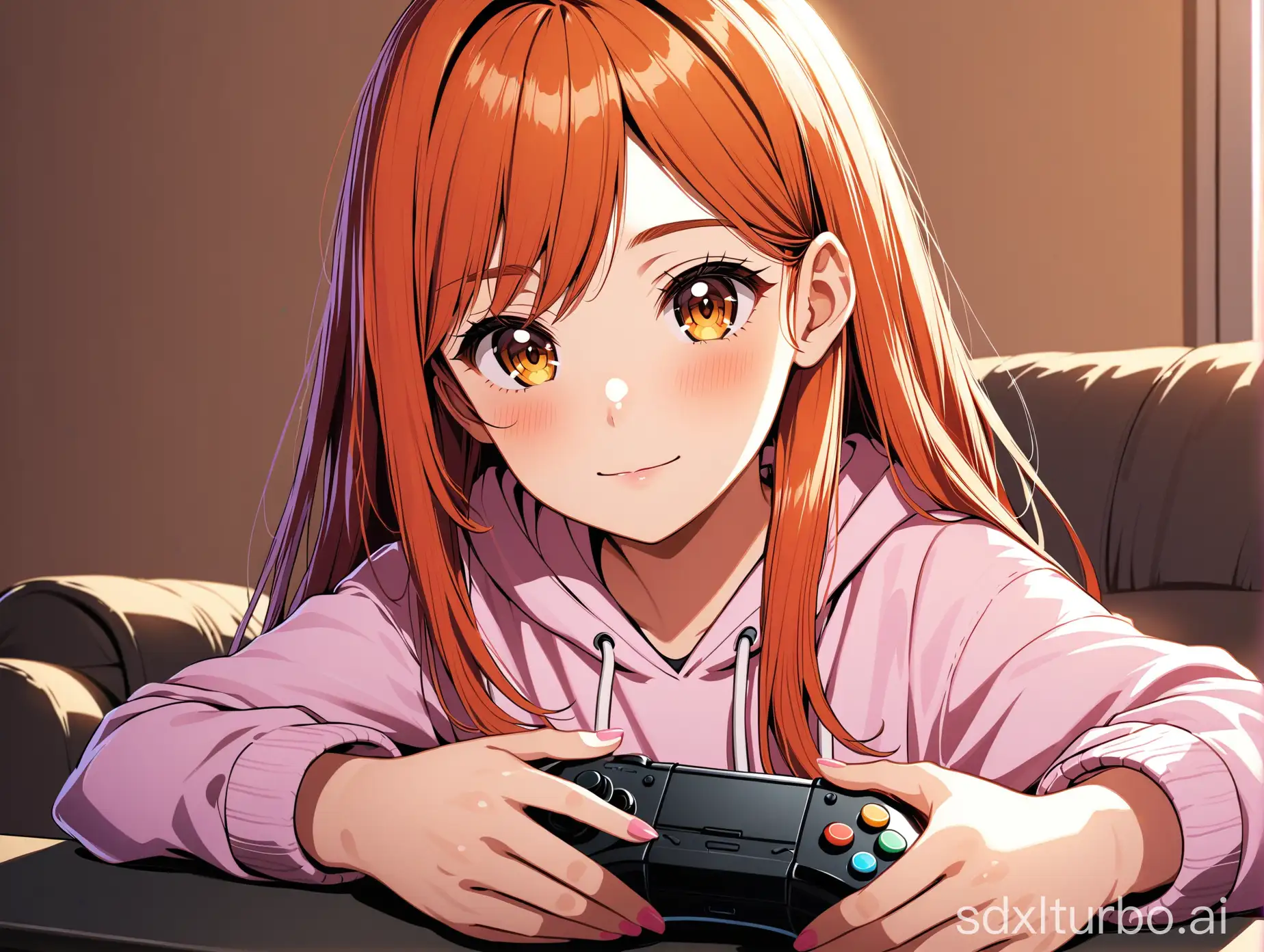 The girl who plays console games