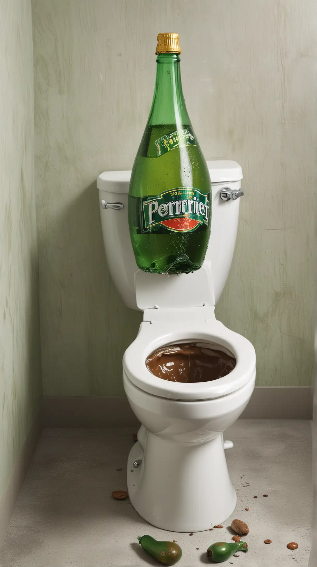 Unconventional Plumbing Giant Perrier Bottle Toilet