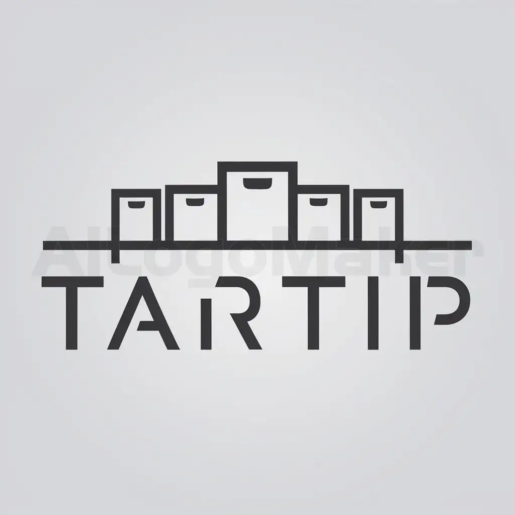 a logo design,with the text "Tartip", main symbol:boxes on the shelf,Moderate,be used in Automotive industry,clear background