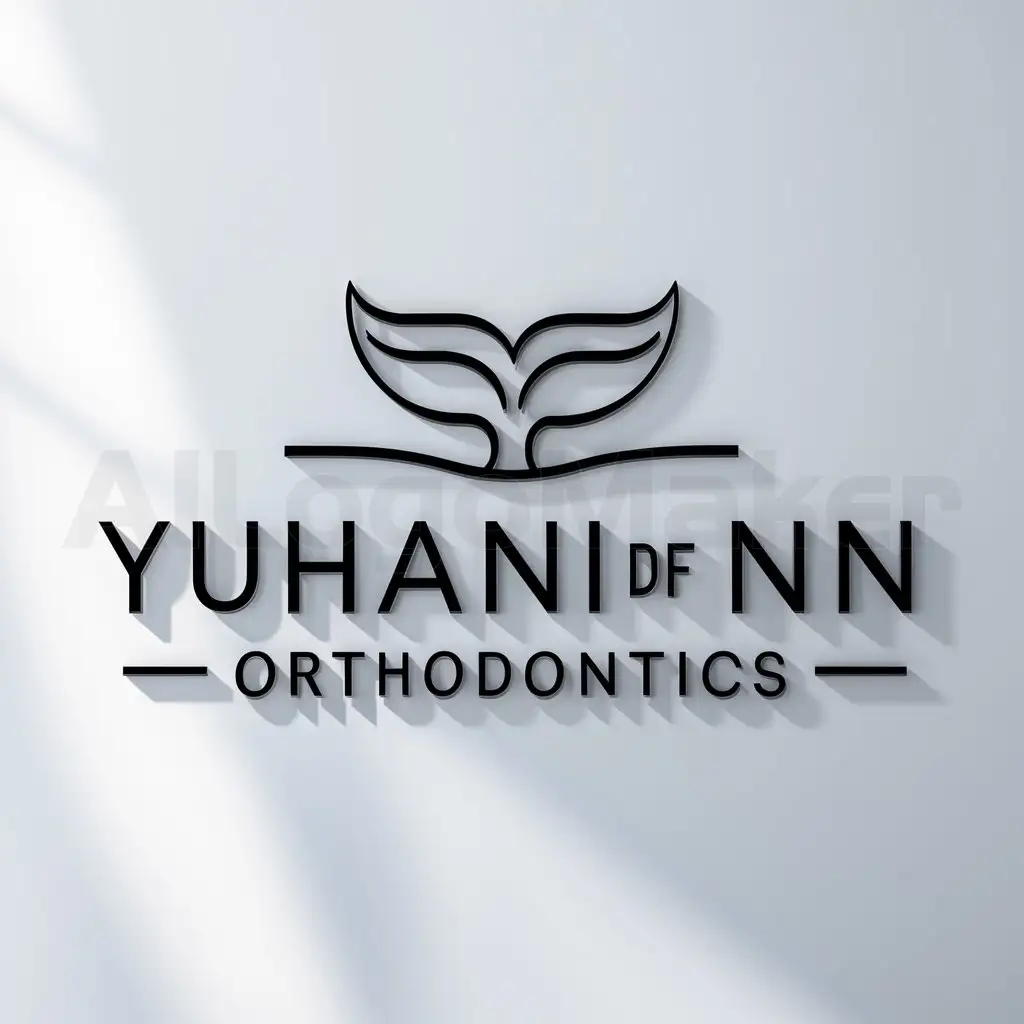 a logo design,with the text "Yuhani nn DF nn Orthodontics", main symbol:a molar whale's tail,Moderate,be used in Medical Dental industry,clear background