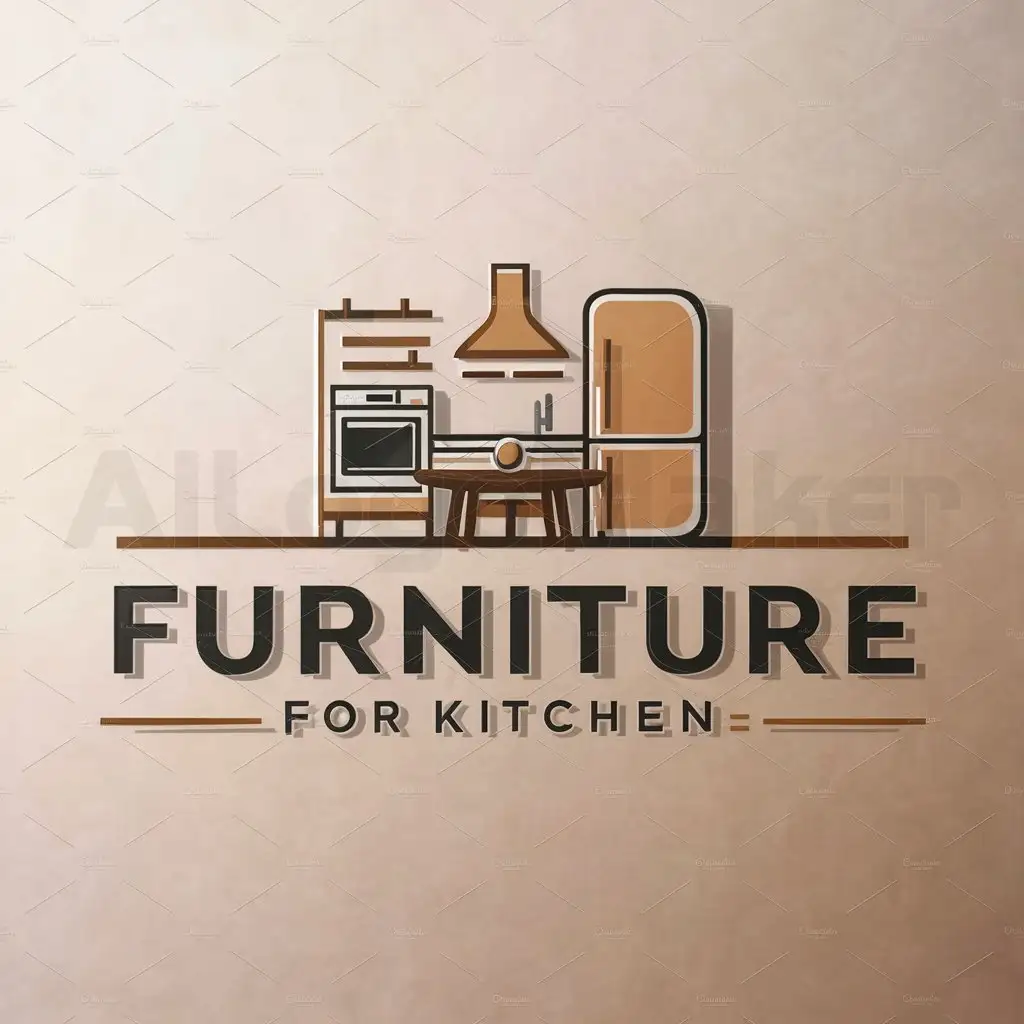 a logo design,with the text "Furniture for kitchen", main symbol:Kitchen,Moderate,clear background