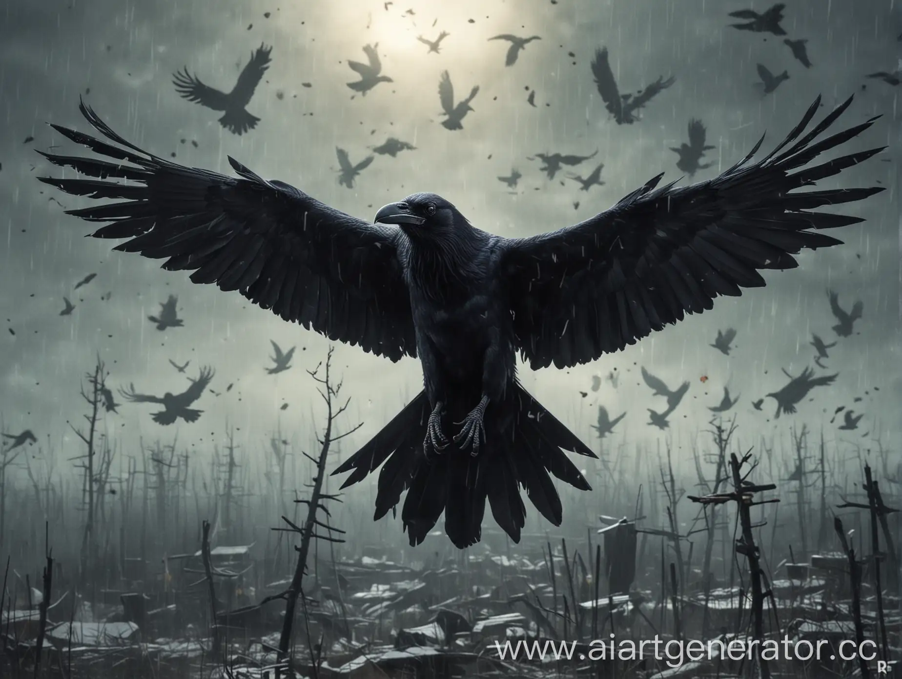 crows ворон 1 крупным планом

